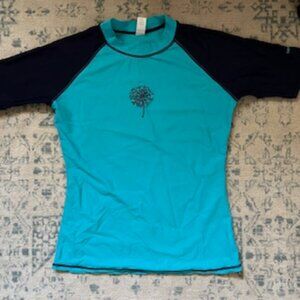 NWOT Attraco Short-Sleeve Rashguard Swimwear UPF 50+ Women's S